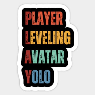 Play funny gaming acronym vintage Sticker